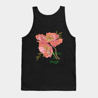 Water Color Poppy Flower Art Tank Top